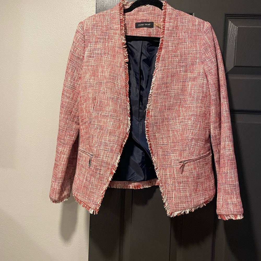 Ivanka Trump Pink Tweed Blazer